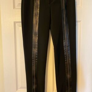Allen B. By Allen Schwartz Black Pants with Leather and Zipper Accents